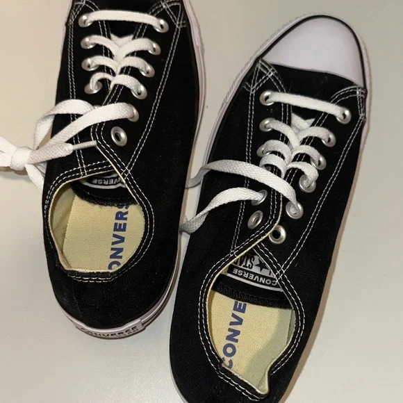 Converse Black and White Canvas Sneakers - Picture 4 of 4